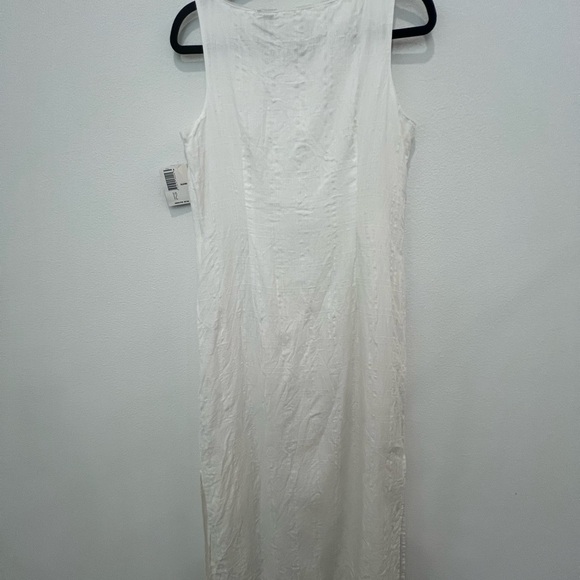 Vintage Liz Clairbone 100% Linen Size 12 Dress Cottage Peasant Modest Minimalist - Picture 2 of 11